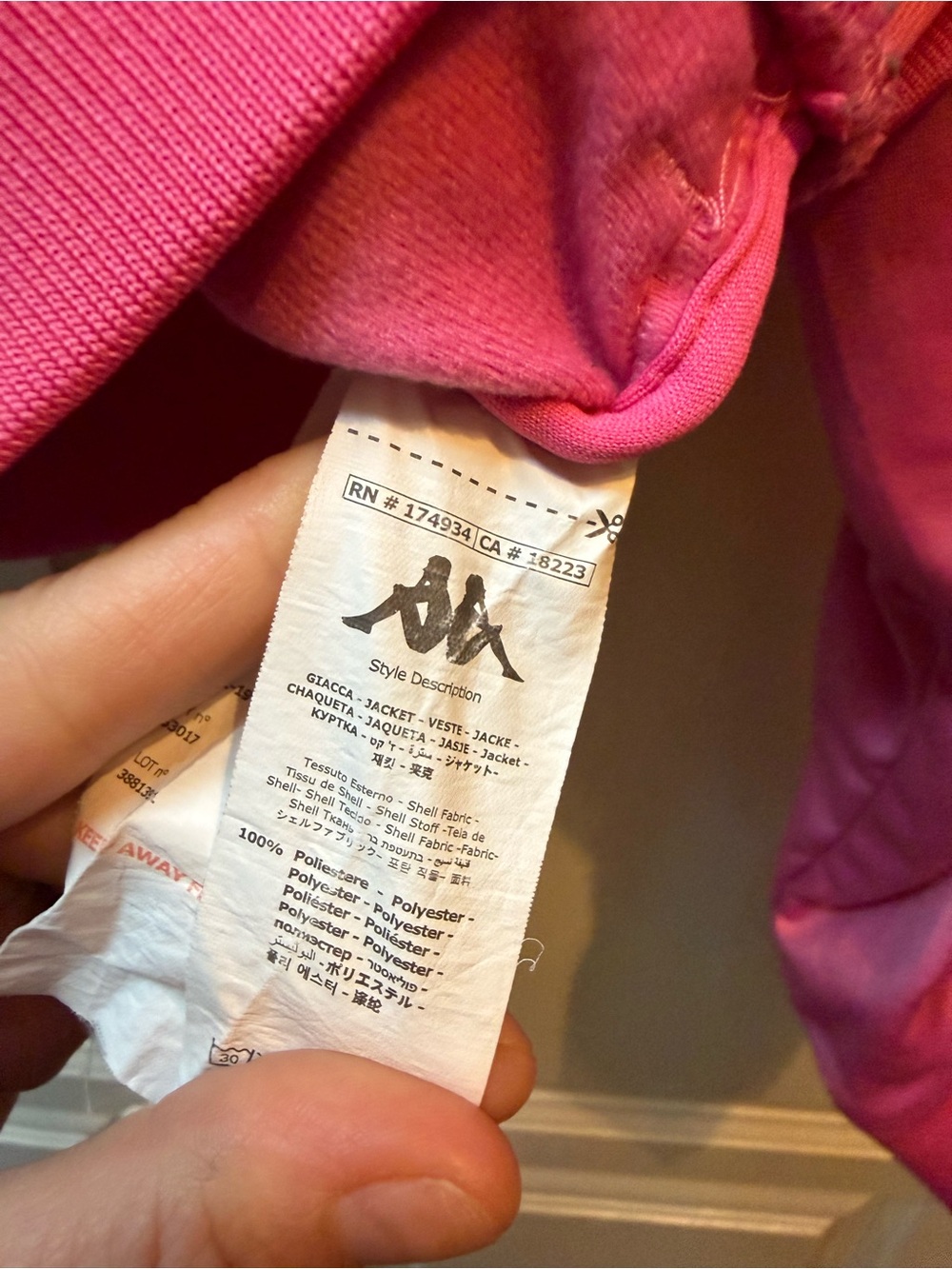 Kappa Women's Pink Logo Track Jacket cropped women’s small - Picture 4 of 6